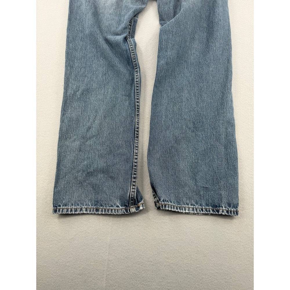 Distressed Levis 569 Loose Straight Leg Jeans Mens 34x32 (34x30) Blue Denim - Picture 15 of 16